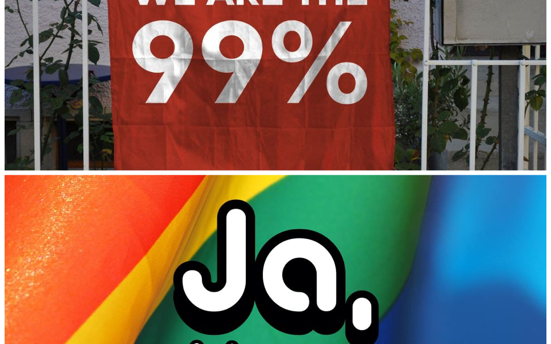 JA zur Ehe für alle und JA zur 99%-Initiative
